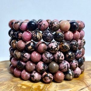 Rhodonite stretch bracelet